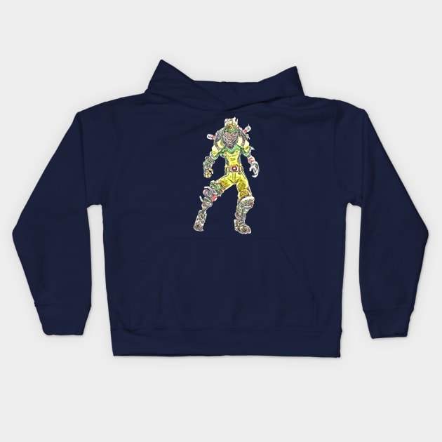 Overwatch Junkrat Cricket Skin Kids Hoodie by Green_Shirts